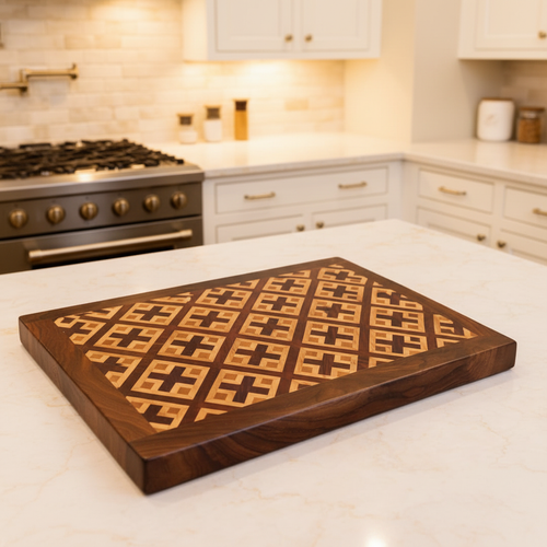Bright airy kitchen top-down