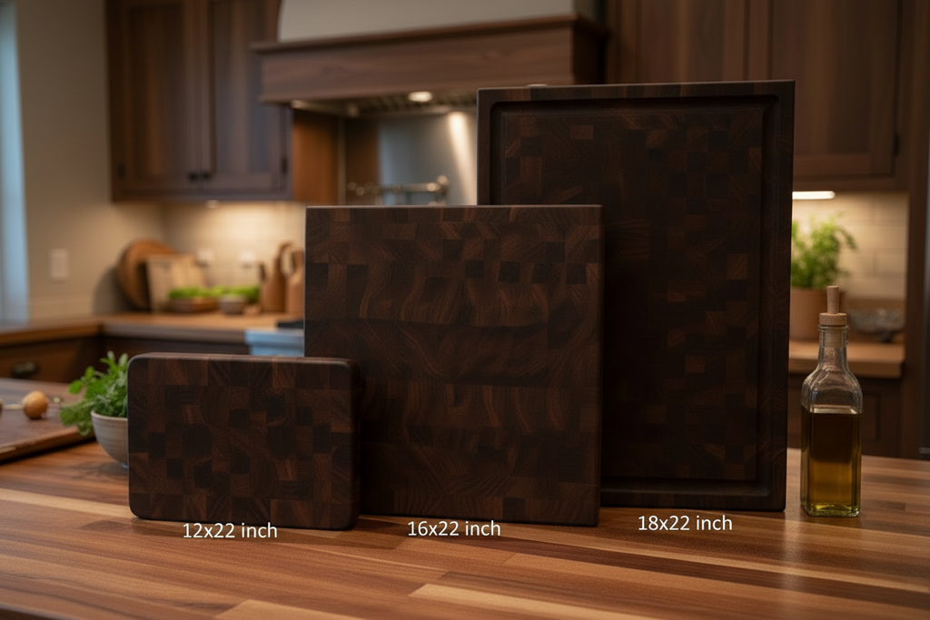 Cutting board size comparison 3:2