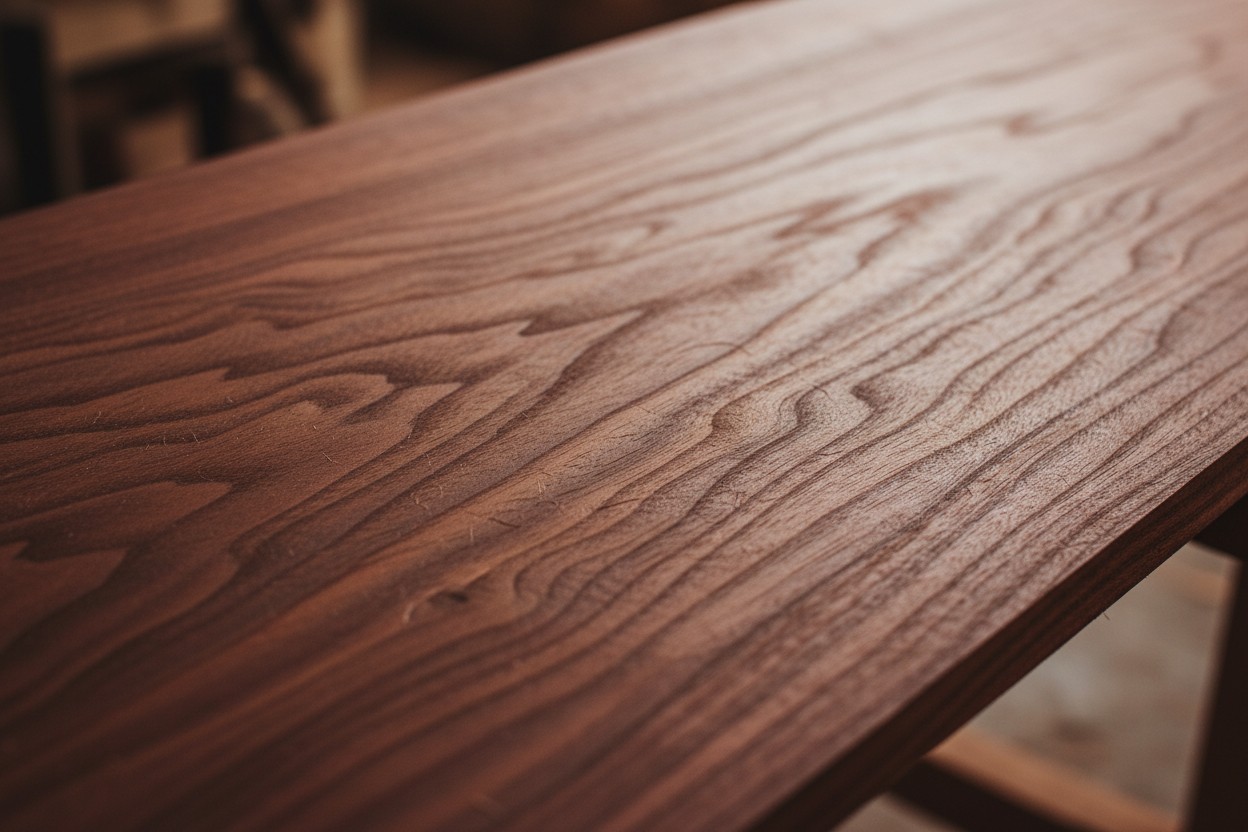 Unfinished mahogany wood